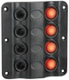 Panel elektryczny Wave Design z wyłącznikami kołyskowymi z diodą LED - 4 Wyłączników - Kod. 14.104.01 21